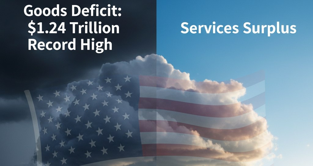 US Goods Deficit Hits Record $1.24 tn